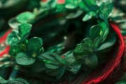 红色 emerald 花环，企业文化中的小图案之美
