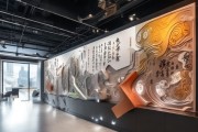 奉贤企业文化墙设计案例，未来与现代的结合