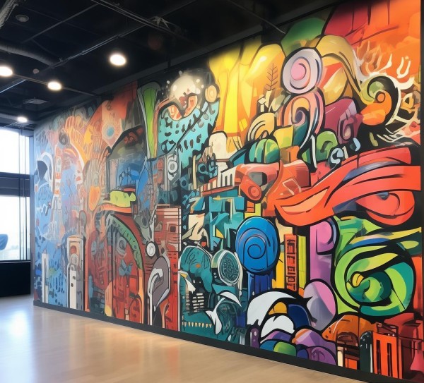 企业文化墙手绘艺术，彰显品牌精神