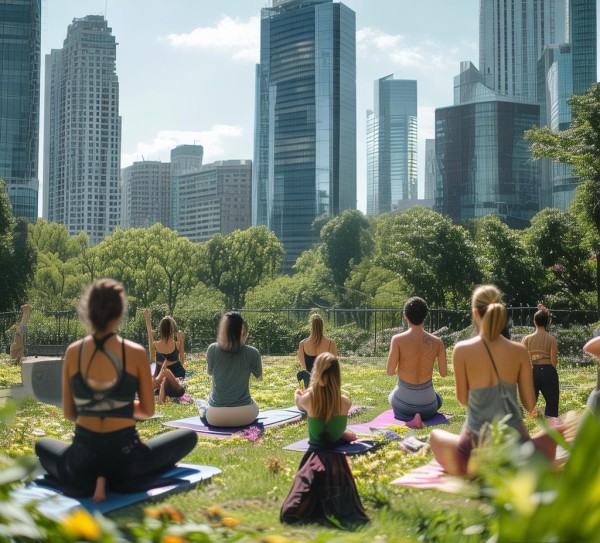 文化与自然的完美融合，一场现代都市中的瑜伽文化之旅