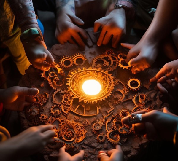 机料文化温暖火种，照亮团队未来。